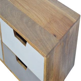 Haze Console Table with Drawers Hand-Painted Grey Ombre Mango Wood