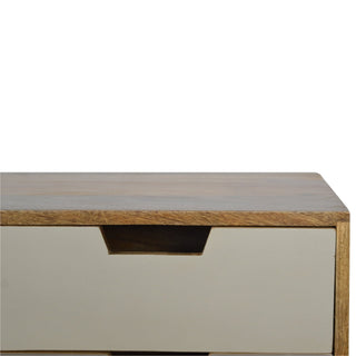 Haze Console Table with Drawers Hand-Painted Grey Ombre Mango Wood