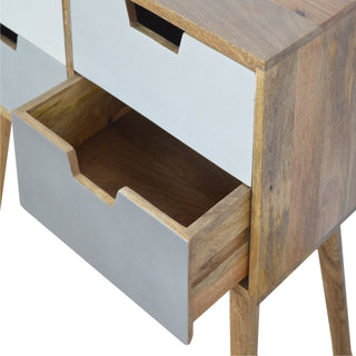 Haze Console Table with Drawers Hand-Painted Grey Ombre Mango Wood