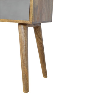 Haze Console Table with Drawers Hand-Painted Grey Ombre Mango Wood