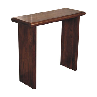 Kova Slim Console Table Solid Mango Wood Chestnut Slab Legs