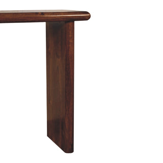 Kova Slim Console Table Solid Mango Wood Chestnut Slab Legs
