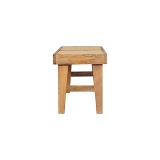 Open Rattan Bench
