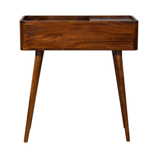 Verso Console Table with Storage Chestnut Open-Top Trough Mango Wood