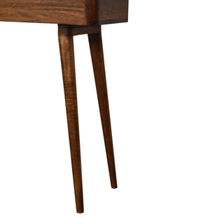 Verso Console Table with Storage Chestnut Open-Top Trough Mango Wood