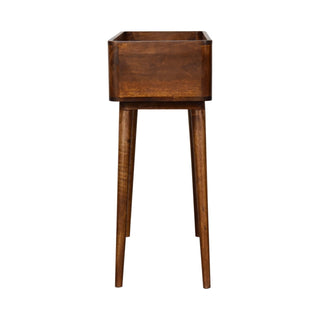 Verso Console Table with Storage Chestnut Open-Top Trough Mango Wood