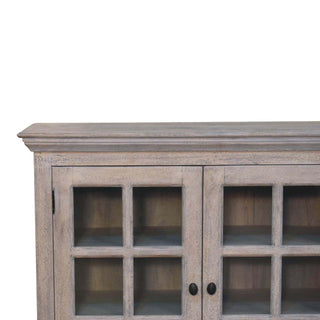 Wren Display Cabinet Triple Glazed Stone-Wash Acid-Washed Mango