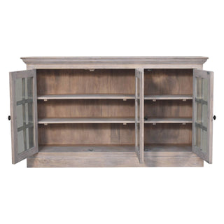 Wren Display Cabinet Triple Glazed Stone-Wash Acid-Washed Mango