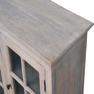 Wren Display Cabinet Triple Glazed Stone-Wash Acid-Washed Mango