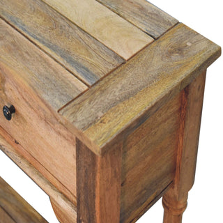 Briar Console Table with Drawers Distressed Mango Wood Turned Legs