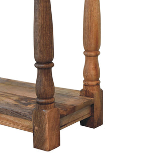 Briar Console Table with Drawers Distressed Mango Wood Turned Legs