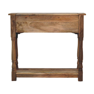 Briar Console Table with Drawers Distressed Mango Wood Turned Legs