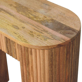 Pillar Hallway Console Table with Drawer Natural Oak Chunky Slab Legs