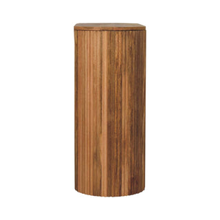 Pillar Hallway Console Table with Drawer Natural Oak Chunky Slab Legs