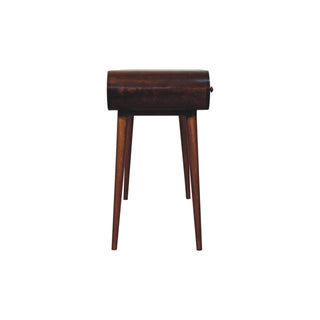 Archer Writing Desk Mango Wood Arch Knee Recess Dual Drawers Rounded Ends
