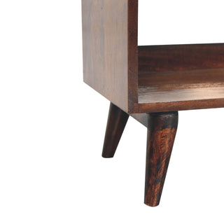 Walden Shoe Bench Solid Mango Wood Mud Linen Seat Pad Open Shelf California Walnut Legs