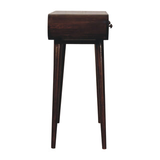 Volta Console Table with Drawers California Walnut Pill-Top Nordic Legs