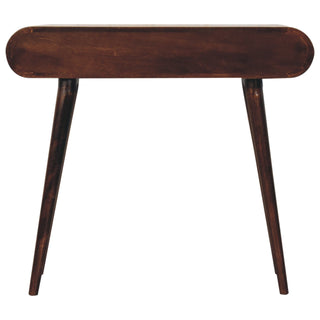 Volta Console Table with Drawers California Walnut Pill-Top Nordic Legs