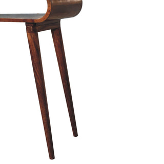 Solara Hallway Console Table Honey Caramel Open Loop Frame Mango Wood