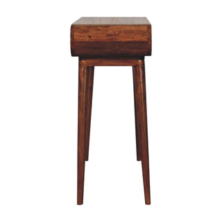 Solara Hallway Console Table Honey Caramel Open Loop Frame Mango Wood
