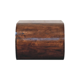 Loop Coffee Table Solid Mango Wood Open Oval Ring Floor Level California Walnut