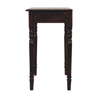 Beaumont Writing Desk Mango Wood California Walnut Carved Fluted Legs