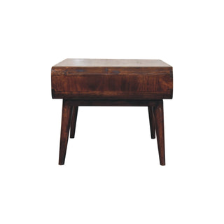 Deco Coffee Table with Drawer Open Loop Ends Mango Wood California Walnut