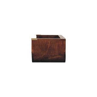 Zeno Wall-Mounted Console Table California Walnut Open Slot Shelf