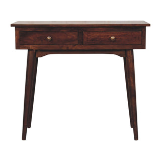Daven Hallway Console Table with Drawers California Walnut Tapered Legs