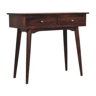 Daven Hallway Console Table with Drawers California Walnut Tapered Legs