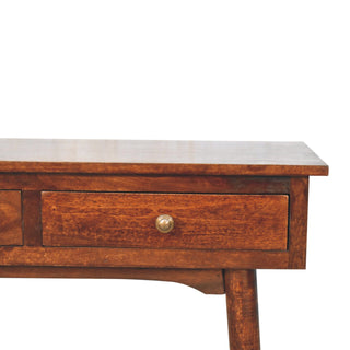 Daven Hallway Console Table with Drawers California Walnut Tapered Legs