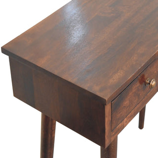 Daven Hallway Console Table with Drawers California Walnut Tapered Legs