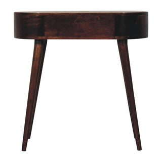 Sorrel Small Console Table with Drawer Honey Caramel Oval Top Mango