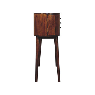 Arbor Console Table with Storage Chestnut Oval Body Side Cabinets Mango
