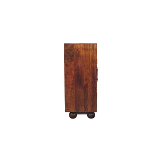 Marlowe Sideboard Cabinet Wave-Textured Chestnut Four-Door