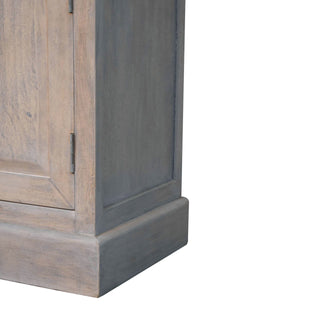 Cuvée Drinks Cabinet Wide Stone-Wash Wine Bottle Grid Drawers Twin Cupboard
