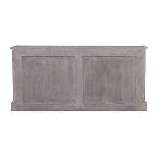 Driftwood Shoe Storage Cabinet Grey-Wash Wicker Basket Drawers Plinth Base