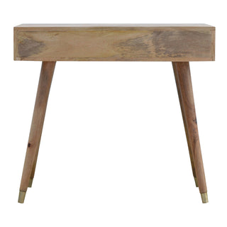 Aurel Console Table with Drawers Gold Diamond Inlay Tapered Legs