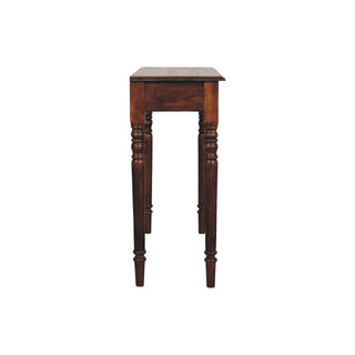 Harrow Console Table with Drawers Chestnut Mango Wood Classic Turned Legs