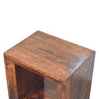 Kova Side Table Open Cube Solid Mango Wood California Walnut