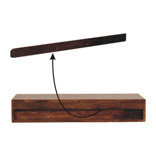 Drift Wall-Mounted Console Table with Drawers Chestnut Mango Wood