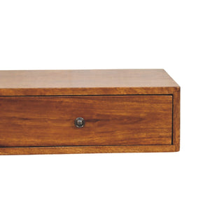 Drift Wall-Mounted Console Table with Drawers Chestnut Mango Wood