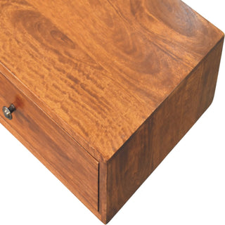 Drift Wall-Mounted Console Table with Drawers Chestnut Mango Wood