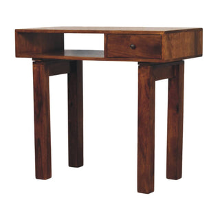 Marlowe Writing Desk Mango Wood Single Drawer With Open Slot