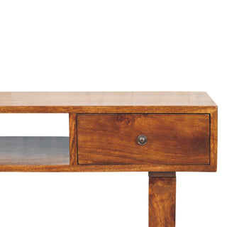 Marlowe Writing Desk Mango Wood Single Drawer With Open Slot