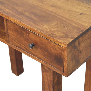 Marlowe Writing Desk Mango Wood Single Drawer With Open Slot