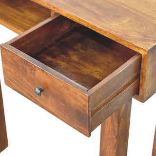 Marlowe Writing Desk Mango Wood Single Drawer With Open Slot