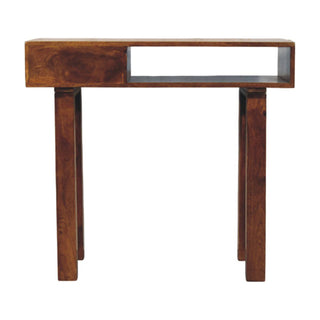 Marlowe Writing Desk Mango Wood Single Drawer With Open Slot