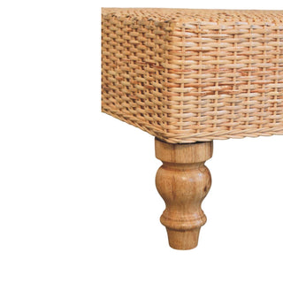 Pavo Woven Rattan Coffee Table Rectangular Turned Legs Natural Honey