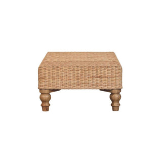 Pavo Woven Rattan Coffee Table Rectangular Turned Legs Natural Honey